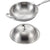 Soga 18/10 Stainless Steel Fry Pan 36cm Frying Pan Top Grade Skillet With Helper Handle And Lid
