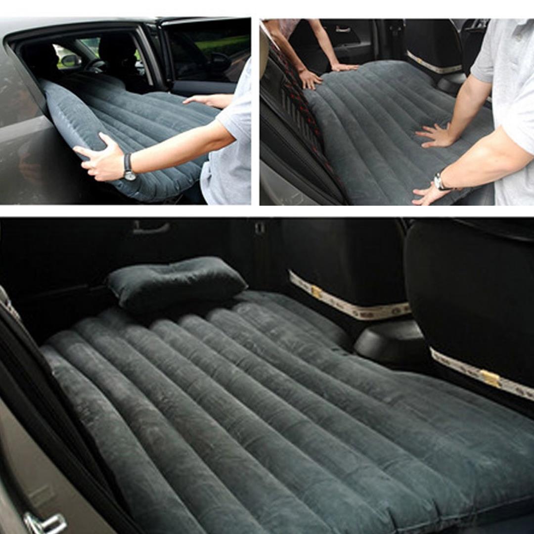 2X Inflatable Car Mattress Portable Travel Camping Air Bed Rest Sleeping Bed Grey