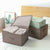 2X Coffee Large Portable Double Zipper Storage Box Moisture Proof Clothes Basket Foldable Home Organiser
