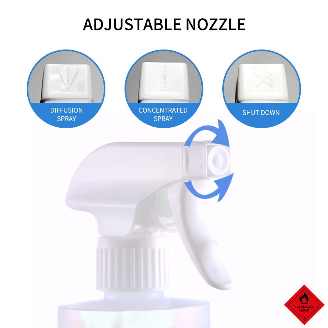 2 X 500ml Standard Grade Disinfectant Anti Bacterial Alcohol Spray Bottle