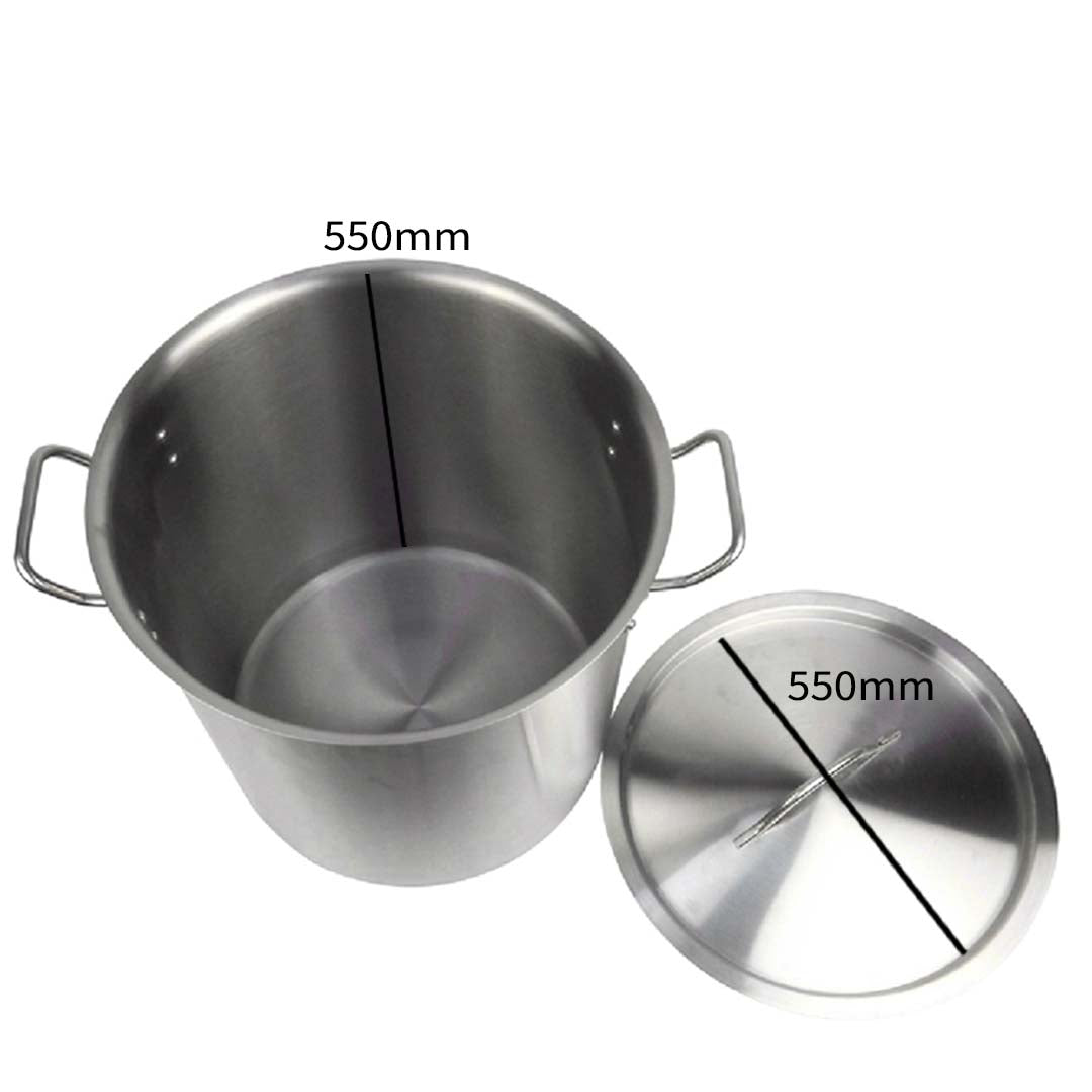 Soga Stock Pot 130 L Top Grade Thick Stainless Steel Stockpot 18/10
