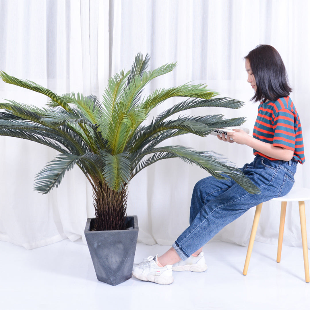 Soga 4 X 125cm Artificial Indoor Cycas Revoluta Cycad Sago Palm Fake Decoration Tree Pot Plant