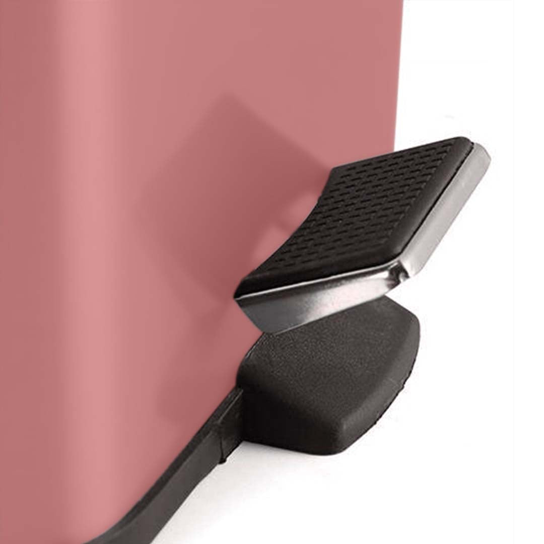Soga 4 X 12 L Foot Pedal Stainless Steel Rubbish Recycling Garbage Waste Trash Bin Square Pink