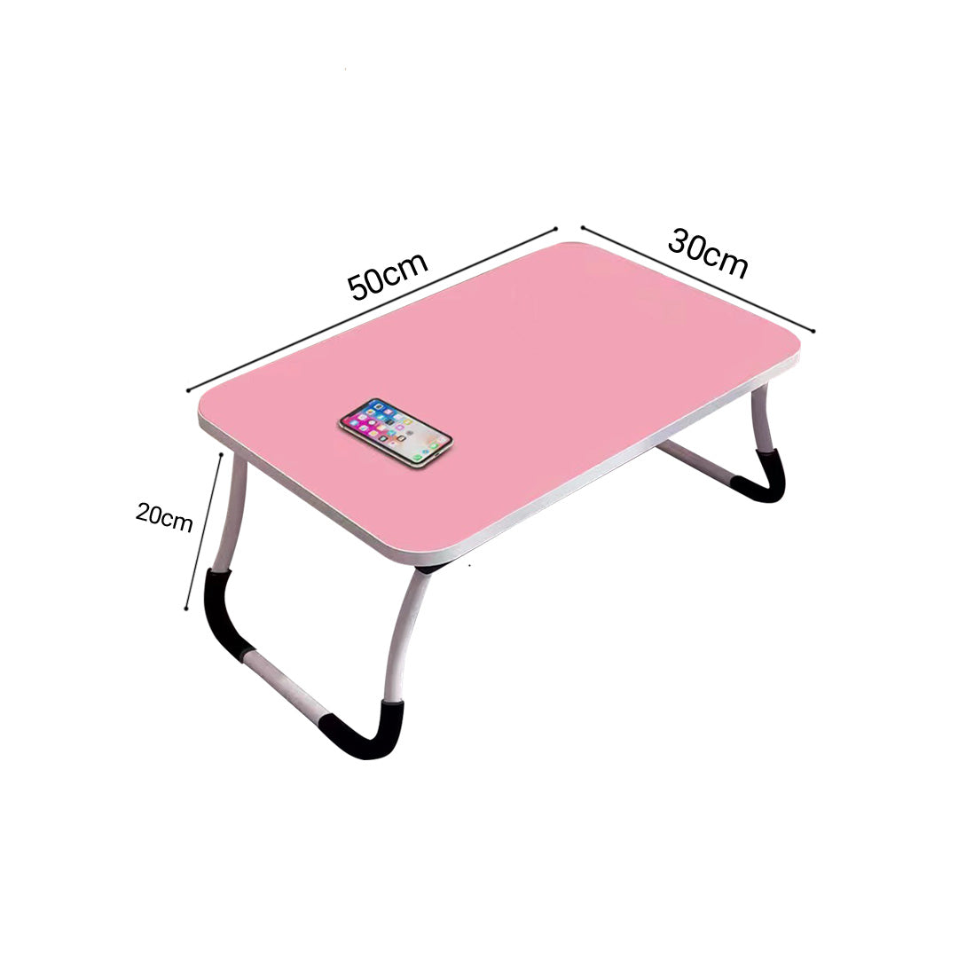 2X Pink Portable Bed Table Adjustable Foldable Bed Sofa Study Table Laptop Mini Desk Breakfast Tray Home Decor