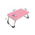 2X Pink Portable Bed Table Adjustable Foldable Bed Sofa Study Table Laptop Mini Desk Breakfast Tray Home Decor