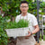 49.5cm White Rectangular Planter Vegetable Herb Flower Outdoor Plastic Box with Holder Balcony Garden Decor Set of 4