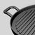 Soga 2 X 30cm Ribbed Cast Iron Frying Pan Skillet Coating Steak Sizzle Platter