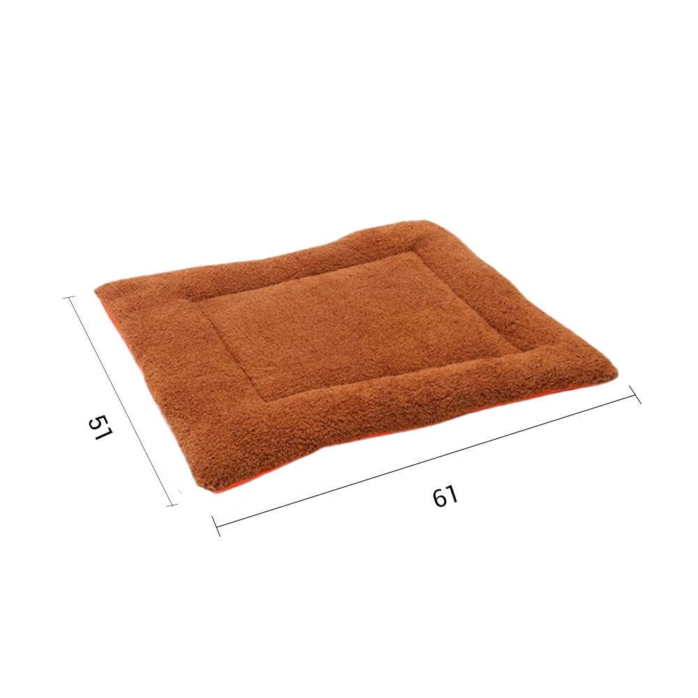 Soga Orange Dual Purpose Cushion Nest Cat Dog Bed Warm Plush Kennel Mat Pet Home Travel Essentials