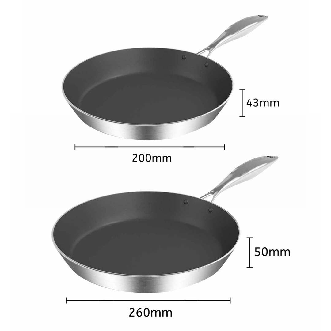 Soga Dual Burners Cooktop Stove With 20cm And 26cm Induction Frying Pan Skillet