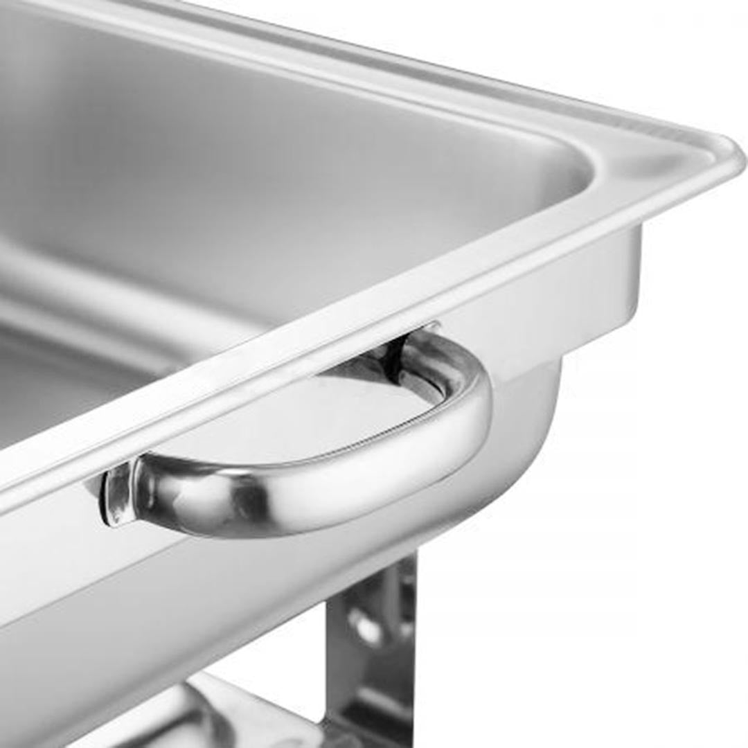 Soga 3 L Triple Tray Stainless Steel Roll Top Chafing Dish Food Warmer