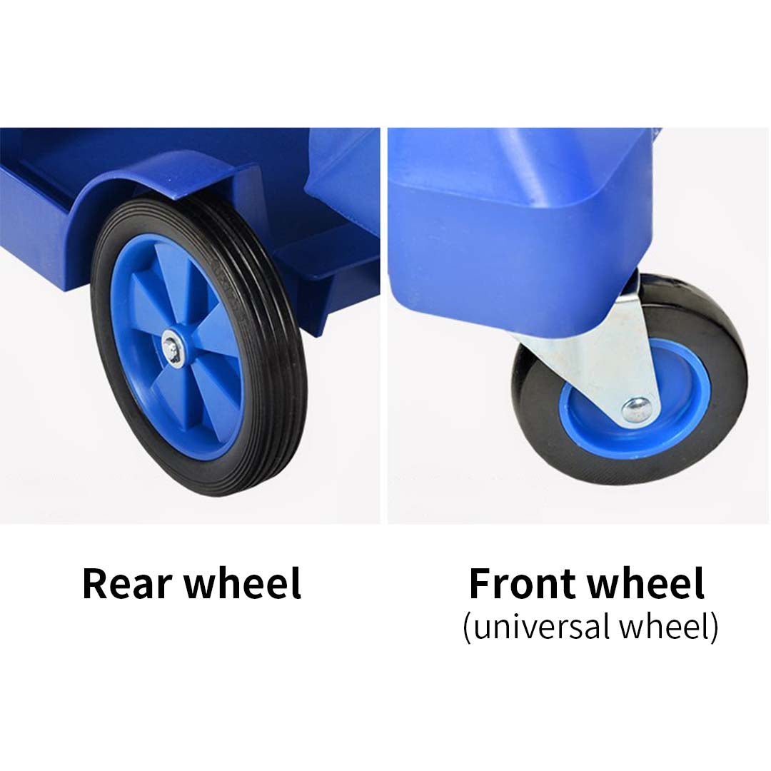 Soga 2 X 3 Tier Multifunction Janitor Cleaning Waste Cart Trolley And Waterproof Bag Blue