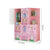 10 Cubes Pink Castle Print Portable Wardrobe Divide-Grid Modular Storage Organiser Foldable Closet