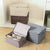 Coffee Small Portable Double Zipper Storage Box Moisture Proof Clothes Basket Foldable Home Organiser