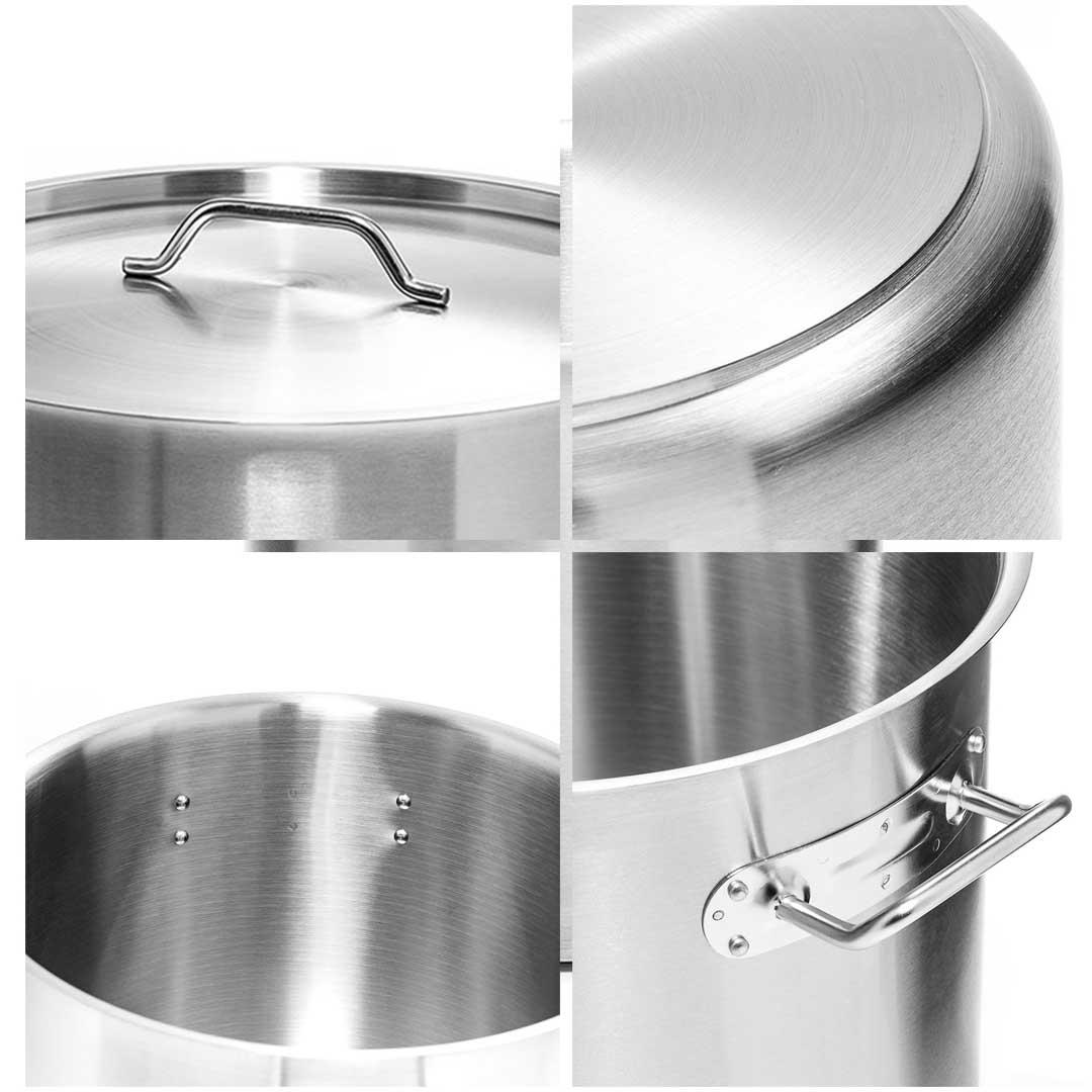 Soga 55cm Top Grade Stockpot Lid Stainless Steel Stock Pot Cover