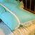 Soga 2 X 150cm Light Blue Princess Bed Pillow Headboard Backrest Bedside Tatami Sofa Cushion With Ruffle Lace Home Decor