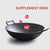 Soga 2 X 36 Cm Commercial Cast Iron Wok Fry Pan With Wooden Lid Fry Pan