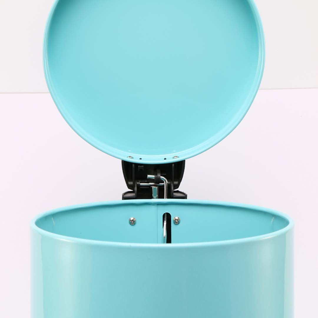 Soga Foot Pedal Stainless Steel Rubbish Recycling Garbage Waste Trash Bin Round 7 L Blue