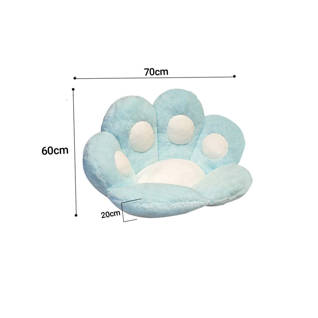 70cm Mint Blue Paw Shape Cushion Warm Lazy Sofa Decorative Pillow Backseat Plush Mat Home Decor