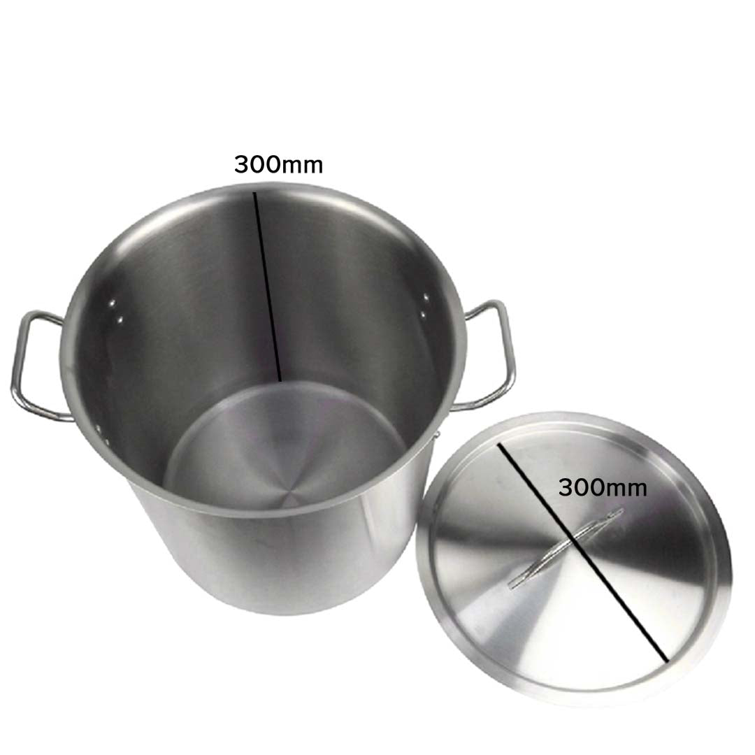 Soga Stock Pot 21 L Top Grade Thick Stainless Steel Stockpot 18/10