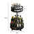 2 Tier Steel Black Round Rotating Multi-Function Kitchen Portable Storage Spice Seasoning Kitchen Countertop Organiser Shelf