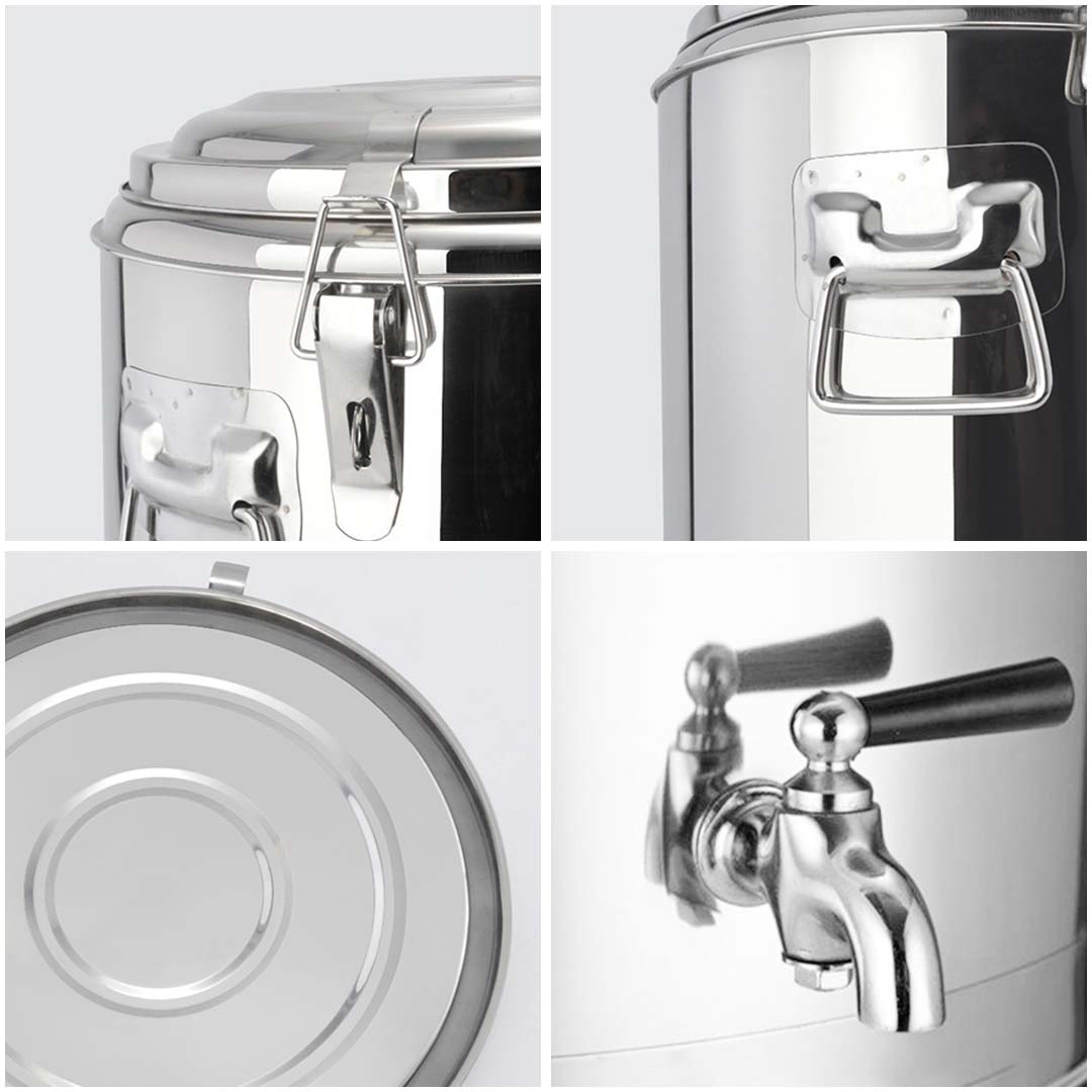 Soga 2 X 35 L Stainless Steel Insulated Stock Pot Dispenser Hot & Cold Beverage Container With Tap