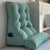 Soga 60cm Green Triangular Wedge Lumbar Pillow Headboard Backrest Sofa Bed Cushion Home Decor