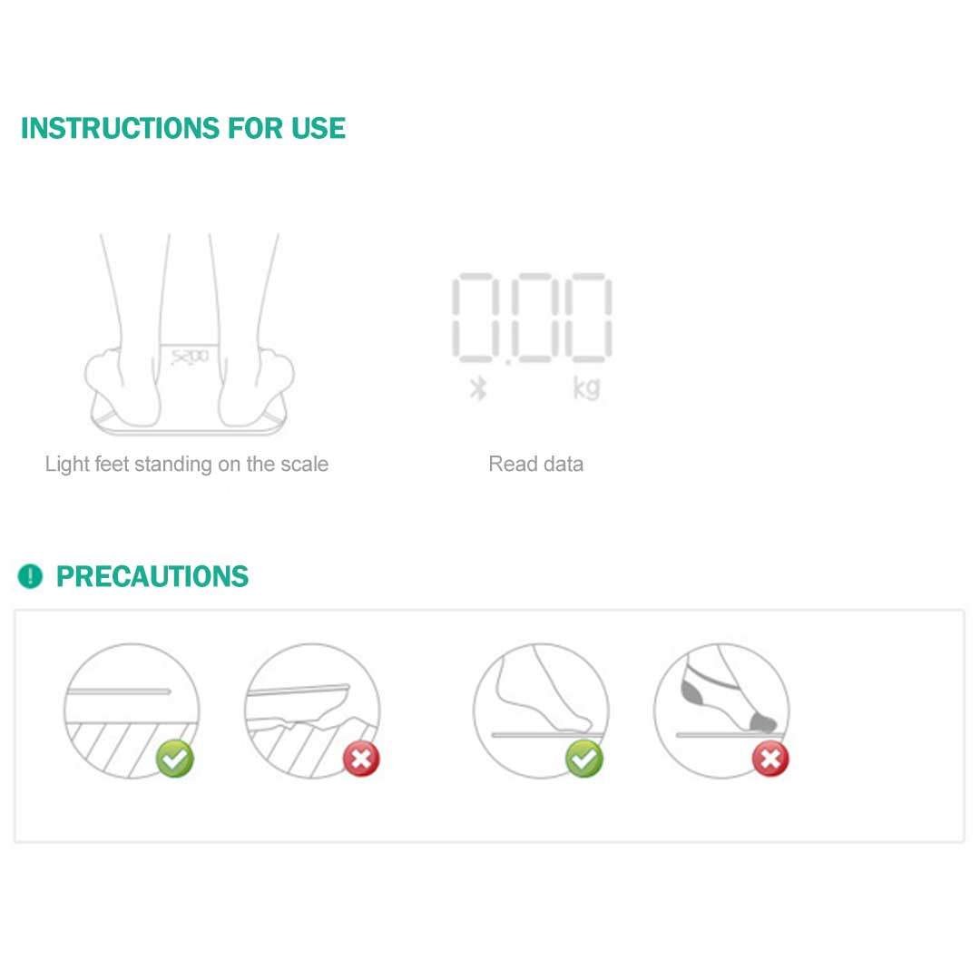 Soga 2 X Glass Lcd Digital Body Fat Scale Bathroom Electronic Gym Water Weighing Scales White