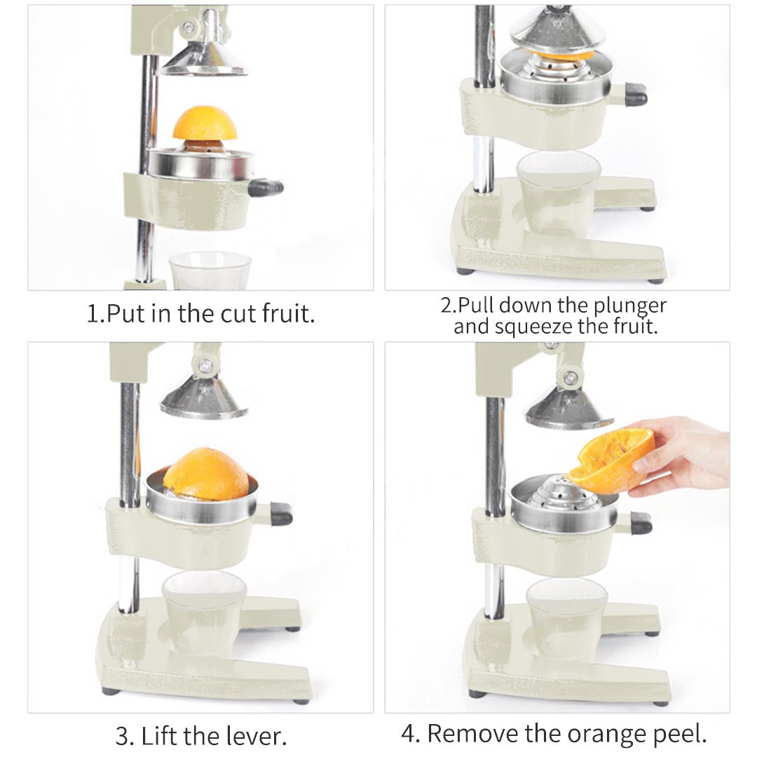 Soga Commercial Manual Juicer Hand Press Juice Extractor Squeezer Orange Citrus White