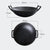 Soga 2 X 36 Cm Commercial Cast Iron Wok Fry Pan With Wooden Lid Fry Pan