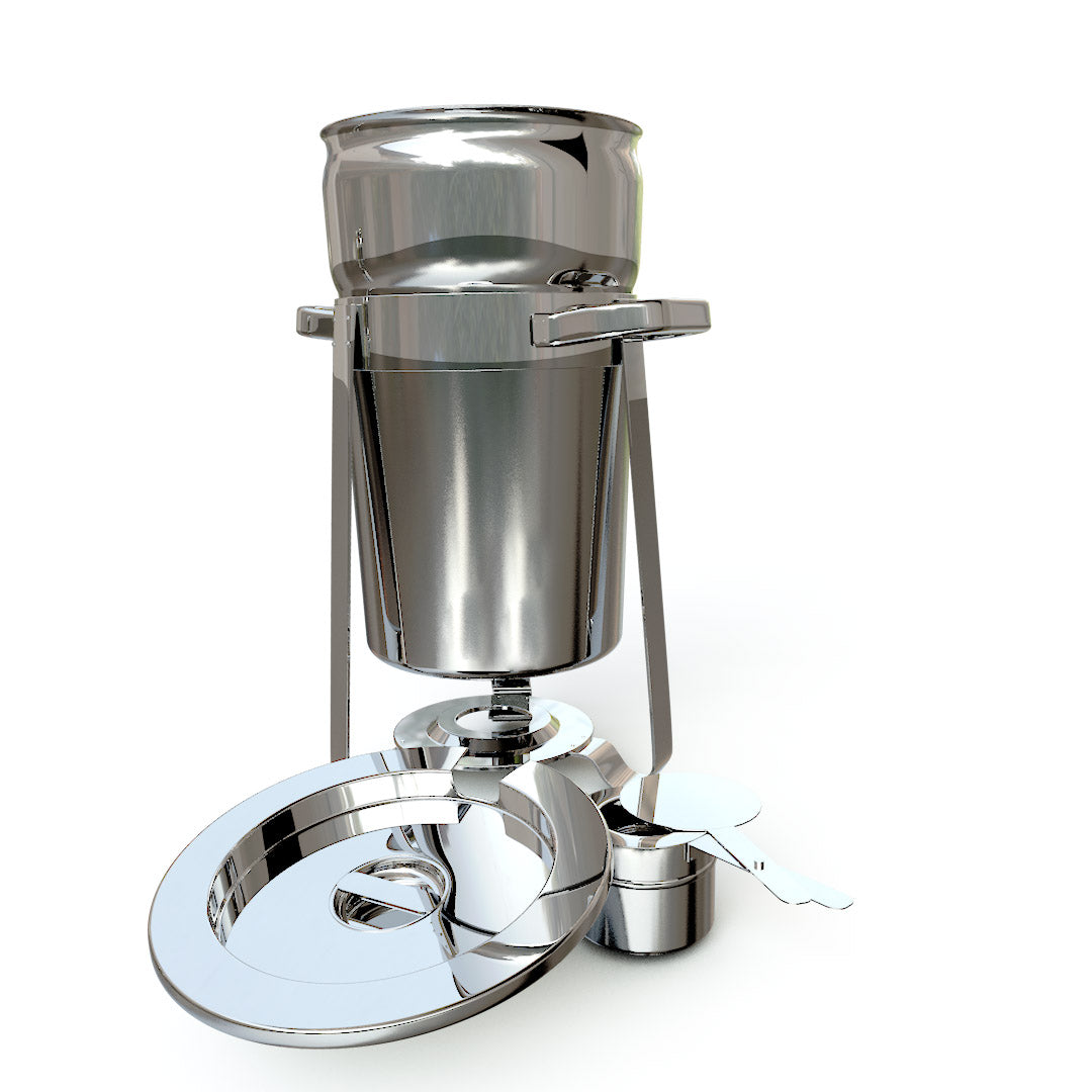 Soga 2 X 7 L Round Stainless Steel Soup Warmer Marmite Chafer Full Size Catering Chafing Dish