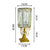 Soga European Clear Glass Cylinder Flower Vase Solid Base With Gold Metal Pattern