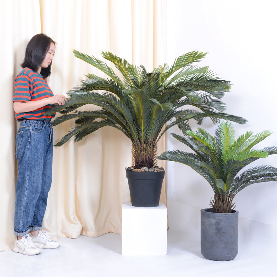 Soga 4 X 125cm Artificial Indoor Cycas Revoluta Cycad Sago Palm Fake Decoration Tree Pot Plant