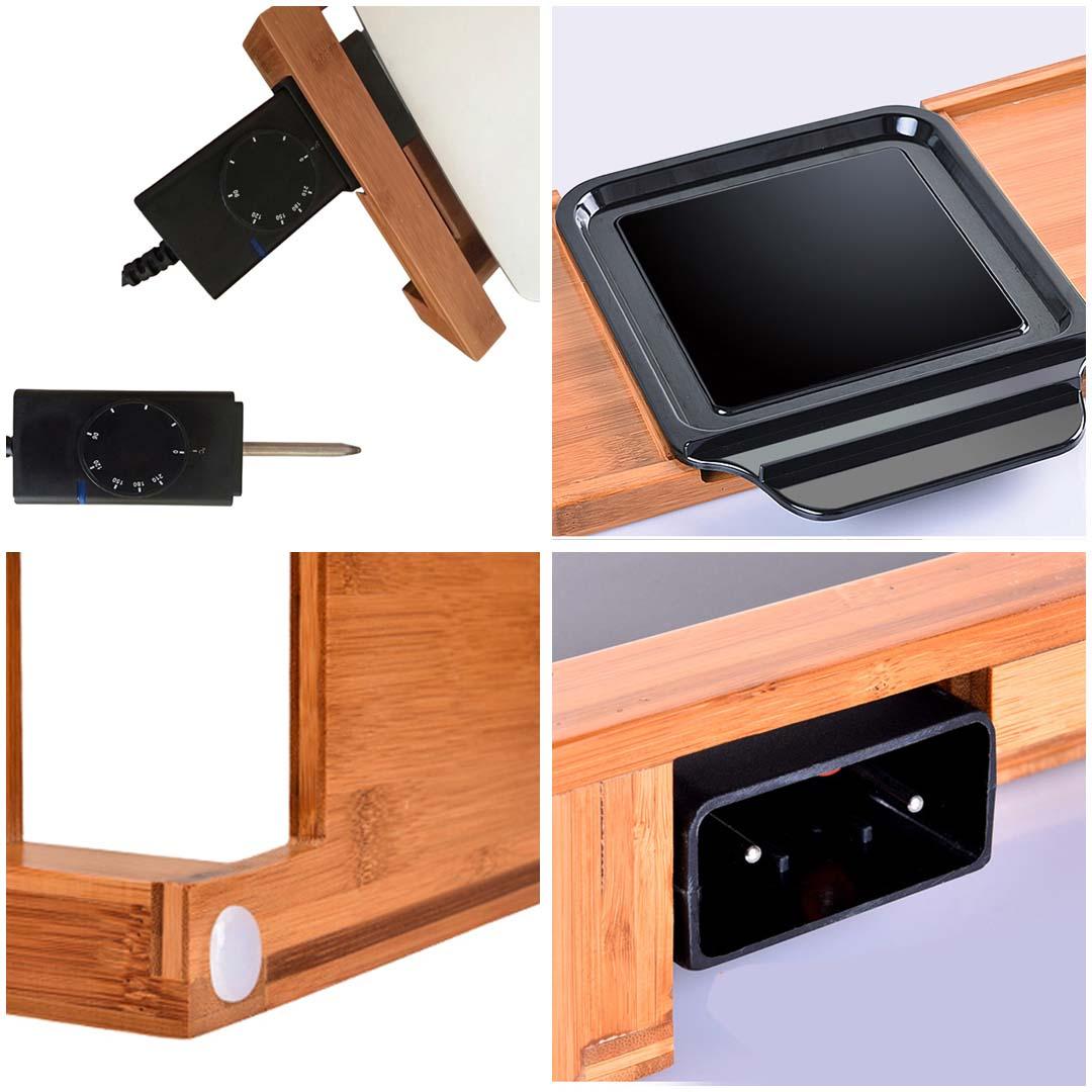 Soga Electric Ceramic Bbq Grill Non Stick Surface Hot Plate For Indoor & Outdoor White