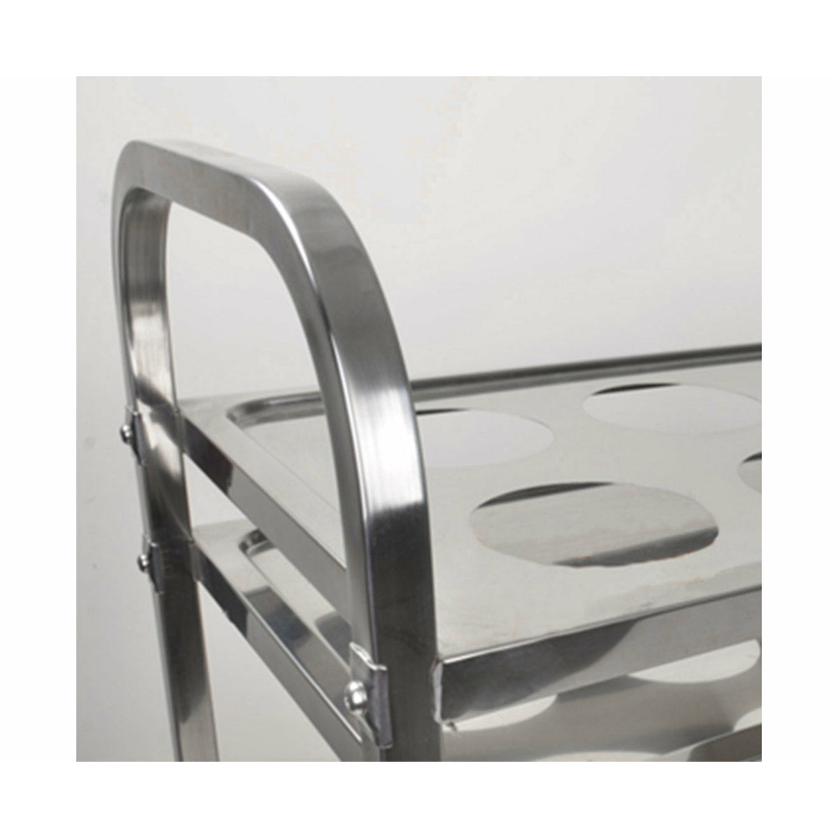 Soga 2 Tier Stainless Steel 8 Compartment Kitchen Seasoning Car Service Trolley Condiment Holder Cart Spice Bowl