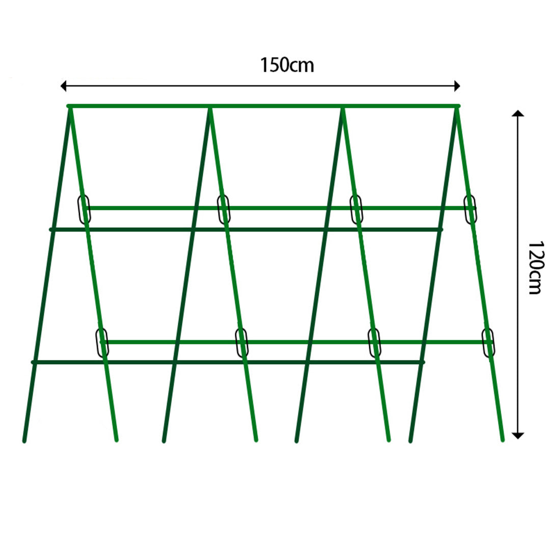 150X120cm Plant Frame Tube Trellis Vegetable Flower Herbs Outdoor Vine Support Adjustable Garden Rack