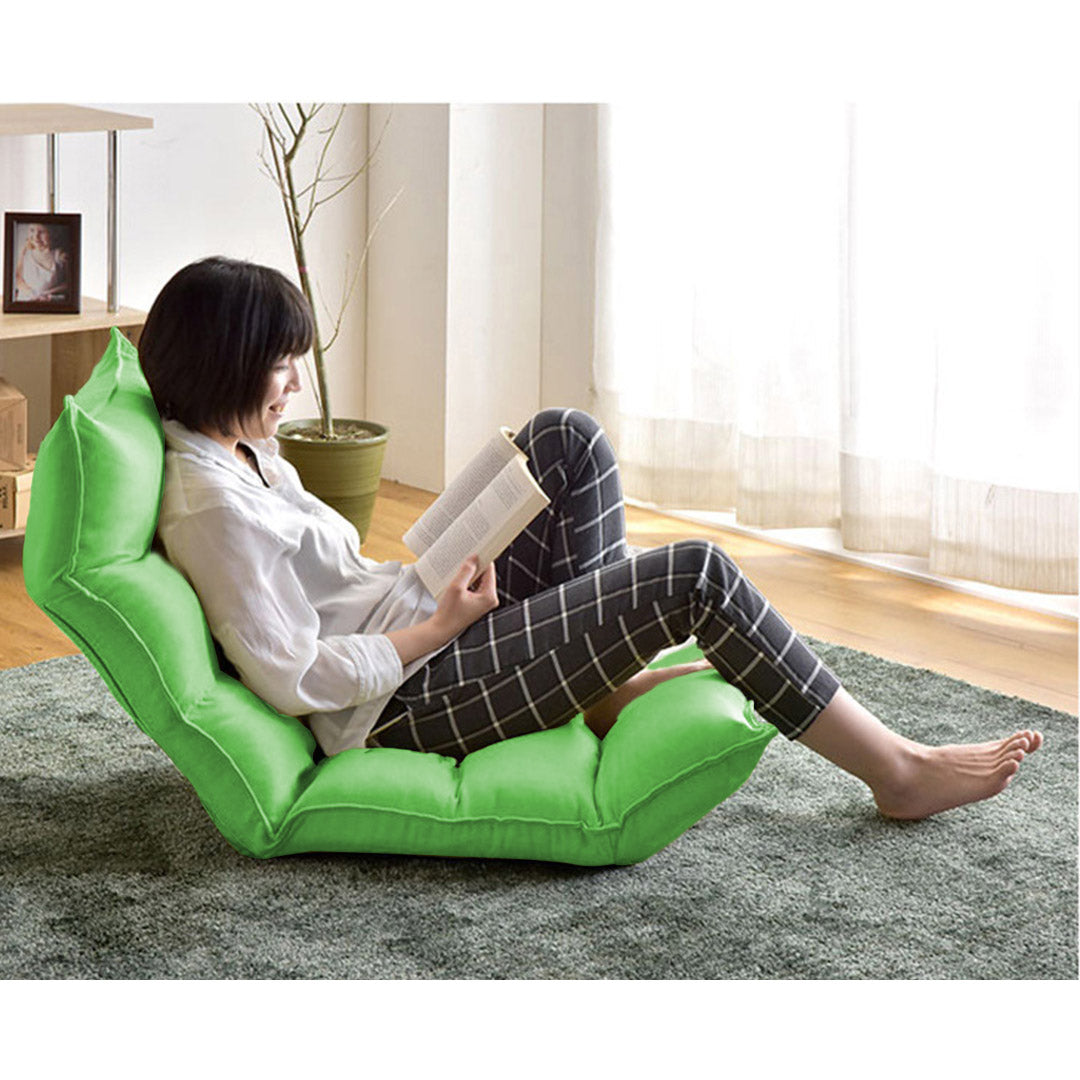 Soga 4 X Foldable Tatami Floor Sofa Bed Meditation Lounge Chair Recliner Lazy Couch Green