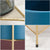 Soga 4 X 2 Layer 65cm Gold Metal Plant Stand With Blue Flower Pot Holder Corner Shelving Rack Indoor Display