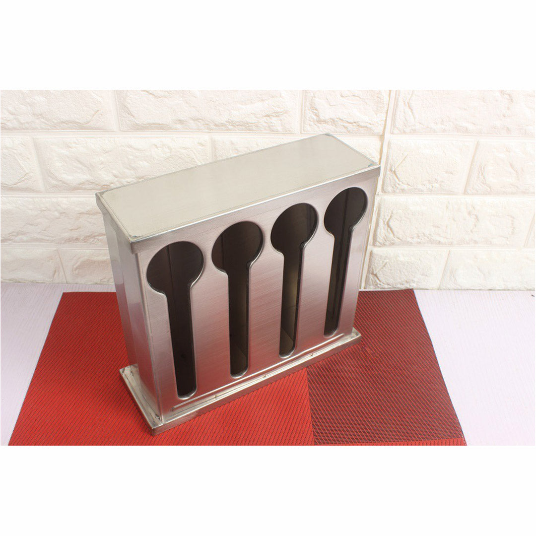 Soga 2 X Stainless Steel Buffet Restaurant Spoon Utensil Holder Storage Rack 4 Holes