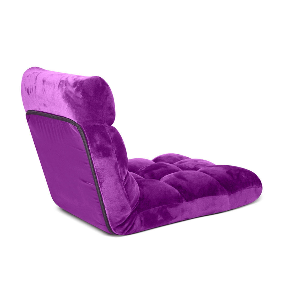 Soga Floor Recliner Folding Lounge Sofa Futon Couch Folding Chair Cushion Purple