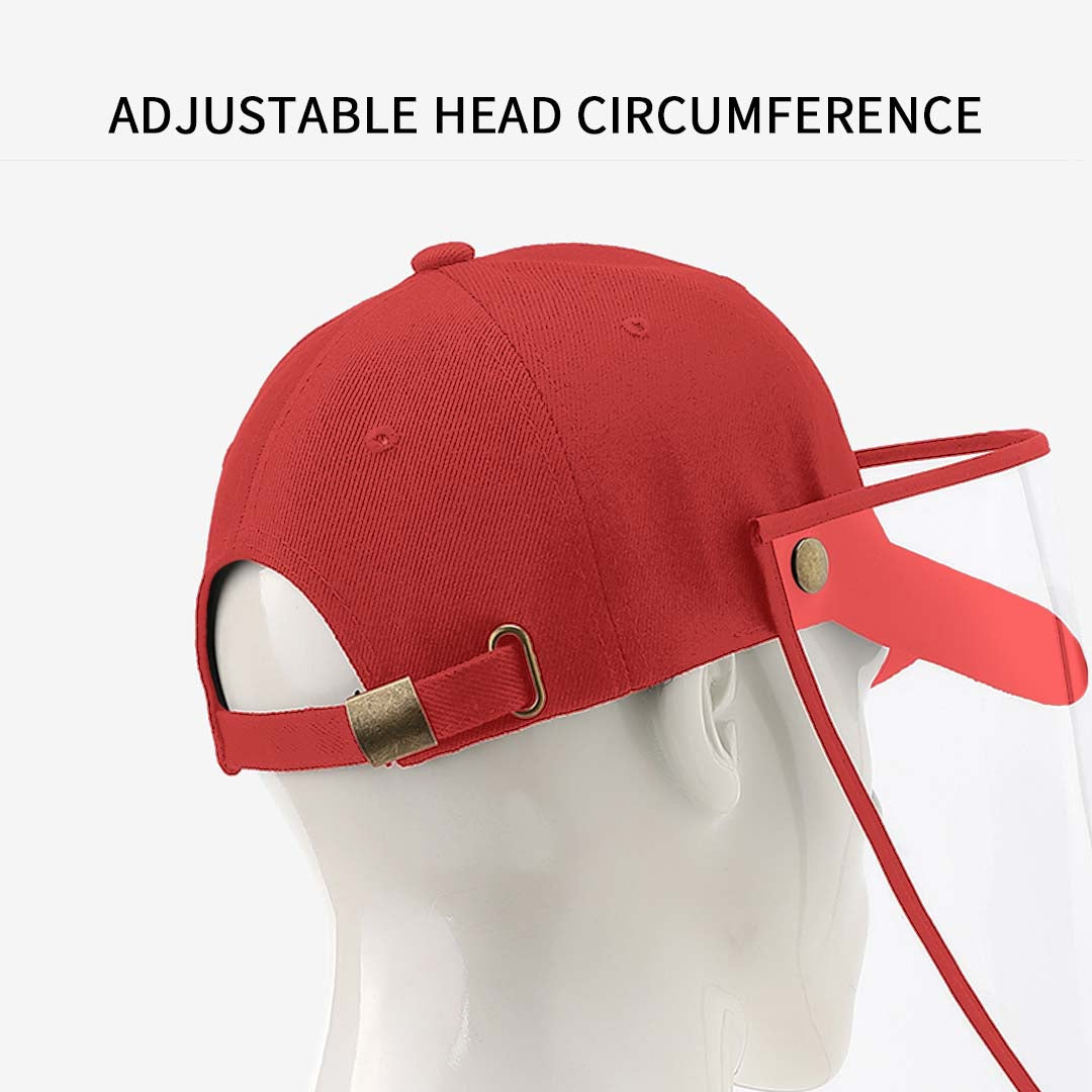 2 X Outdoor Protection Hat Anti Fog Pollution Dust Protective Cap Full Face Hd Shield Cover Kids Red