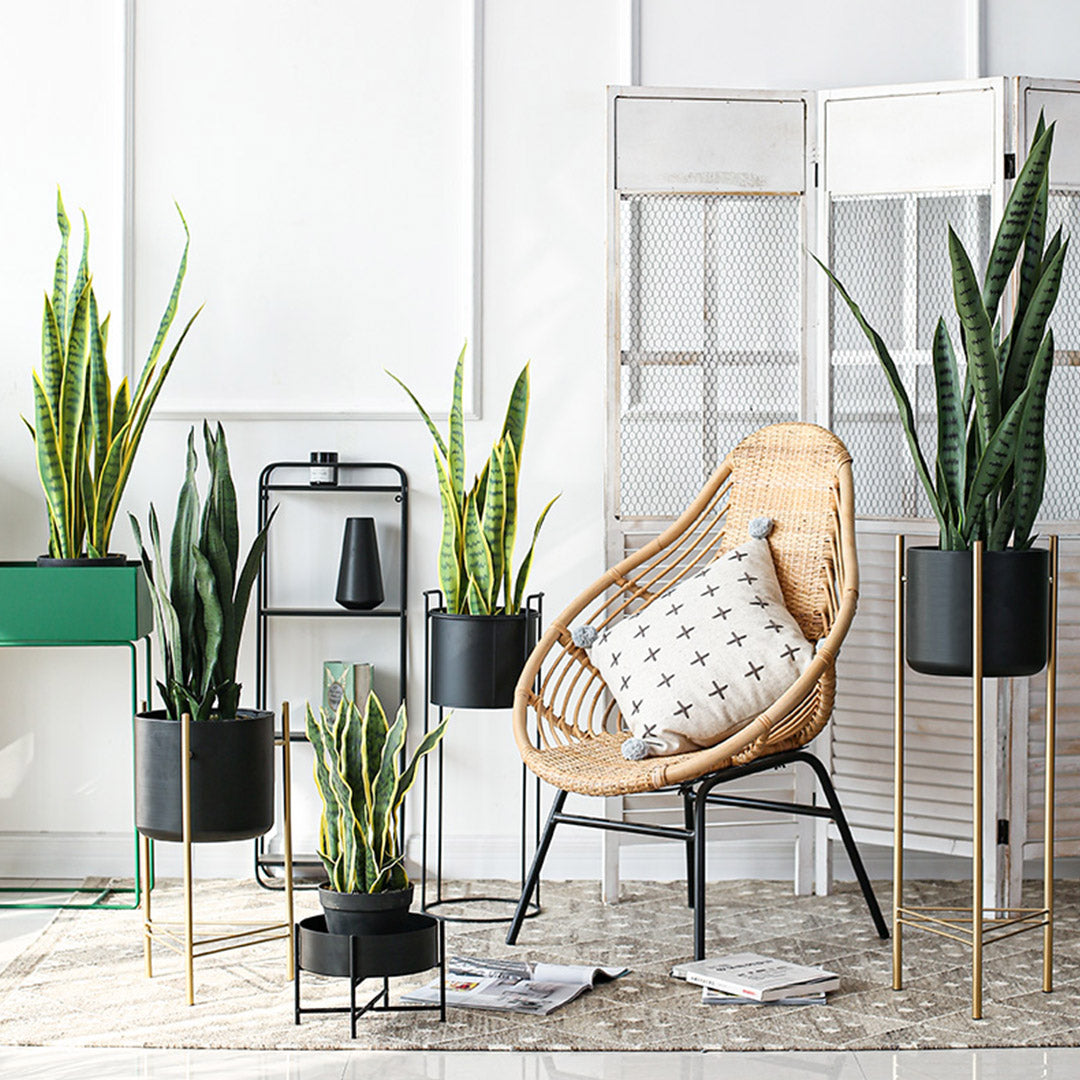 Soga 4 X 97cm Artificial Indoor Snake Sansevieria Plant Fake Decoration Tree Flower Pot