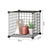 2X Black Portable Single Cube Storage Organiser Foldable DIY Modular Grid Space Saving Shelf