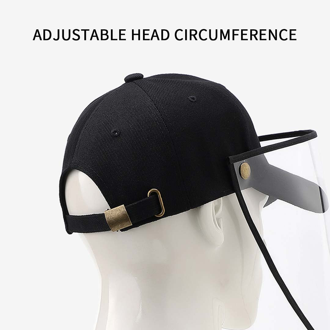 2 X Outdoor Protection Hat Anti Fog Pollution Dust Protective Cap Full Face Hd Shield Cover Adult Black/White