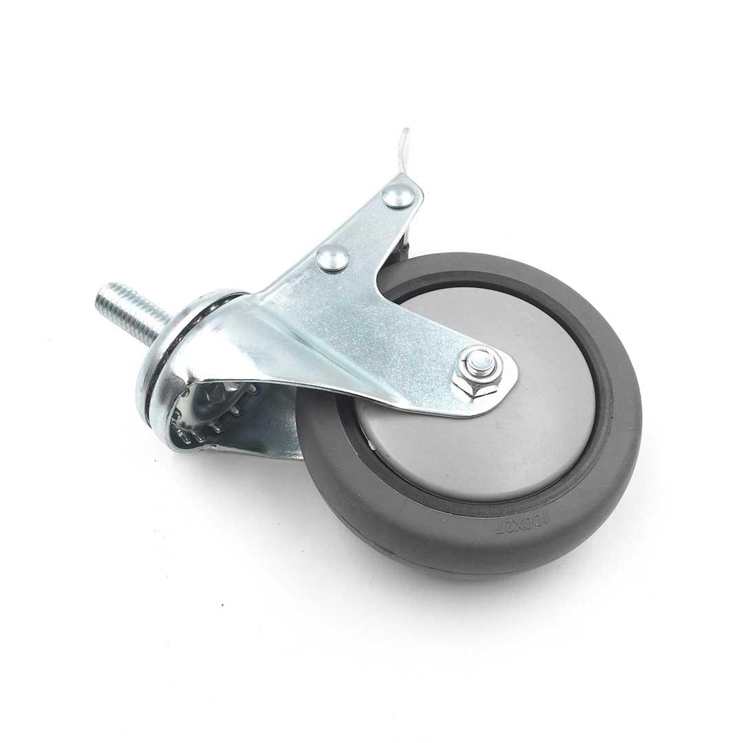 4" Heavy Duty Polyurethane Swivel Castor Wheels with 2 Lock Brakes Casters
