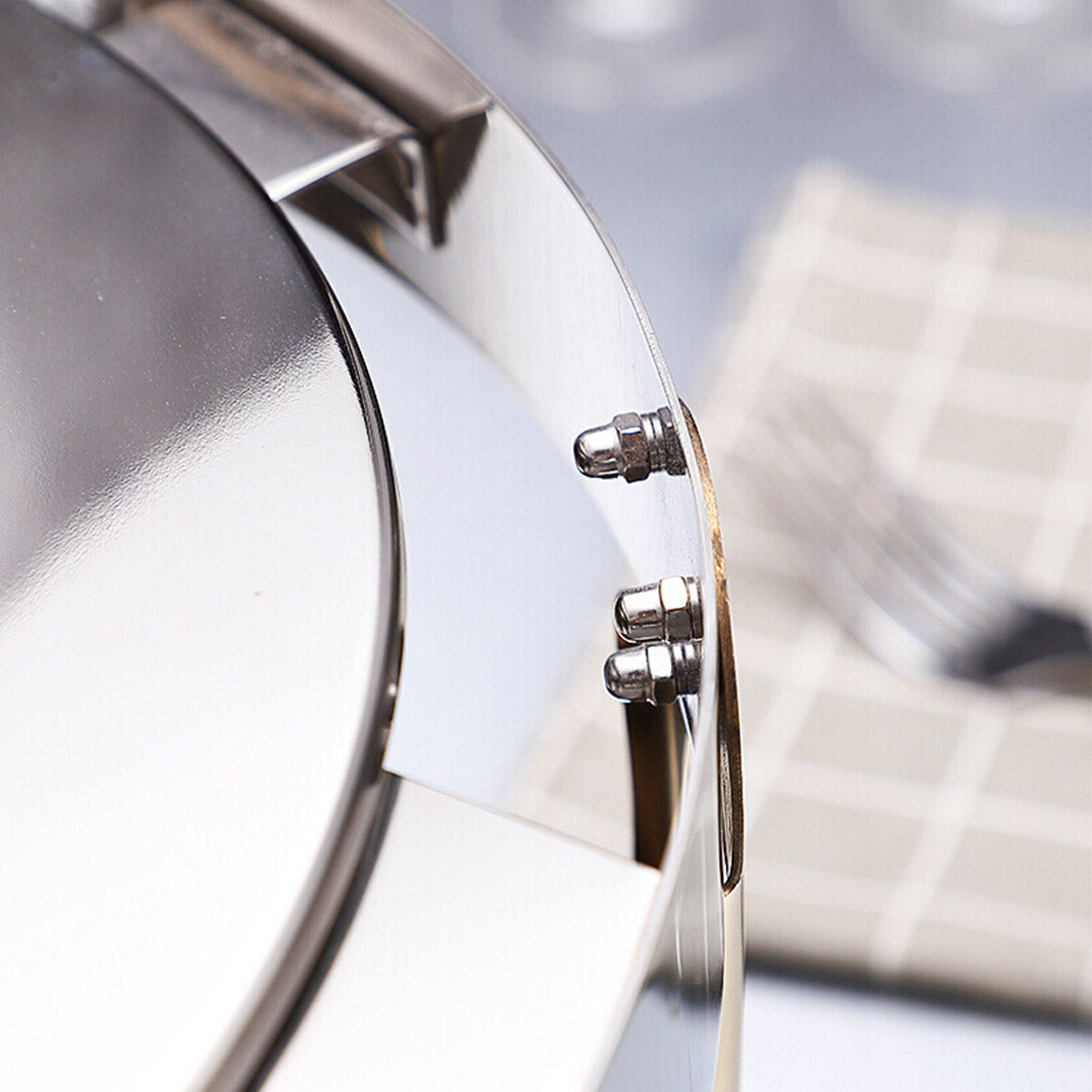 Soga 6.5 L Stainless Steel Round Soup Tureen Bowl Station Roll Top Buffet Chafing Dish Catering Chafer Food Warmer Server