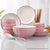 Soga Pink Japanese Style Ceramic Dinnerware Crockery Soup Bowl Plate Server Kitchen Home Decor Set Of 9