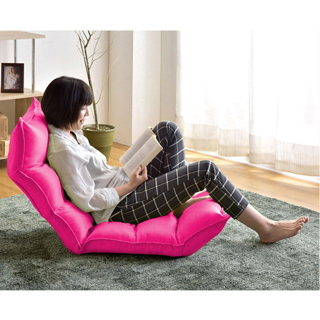 Soga 2 X Foldable Tatami Floor Sofa Bed Meditation Lounge Chair Recliner Lazy Couch Pink