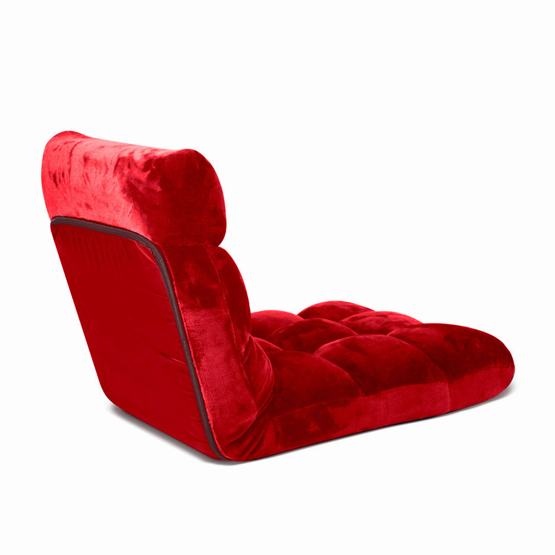 Soga 4 X Floor Recliner Folding Lounge Sofa Futon Couch Folding Chair Cushion Red