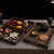 Soga Medium Walnut Rectangle Wooden Tray Breakfast Dinner Serving Board Tea Set Holder Kitchen Home Decor