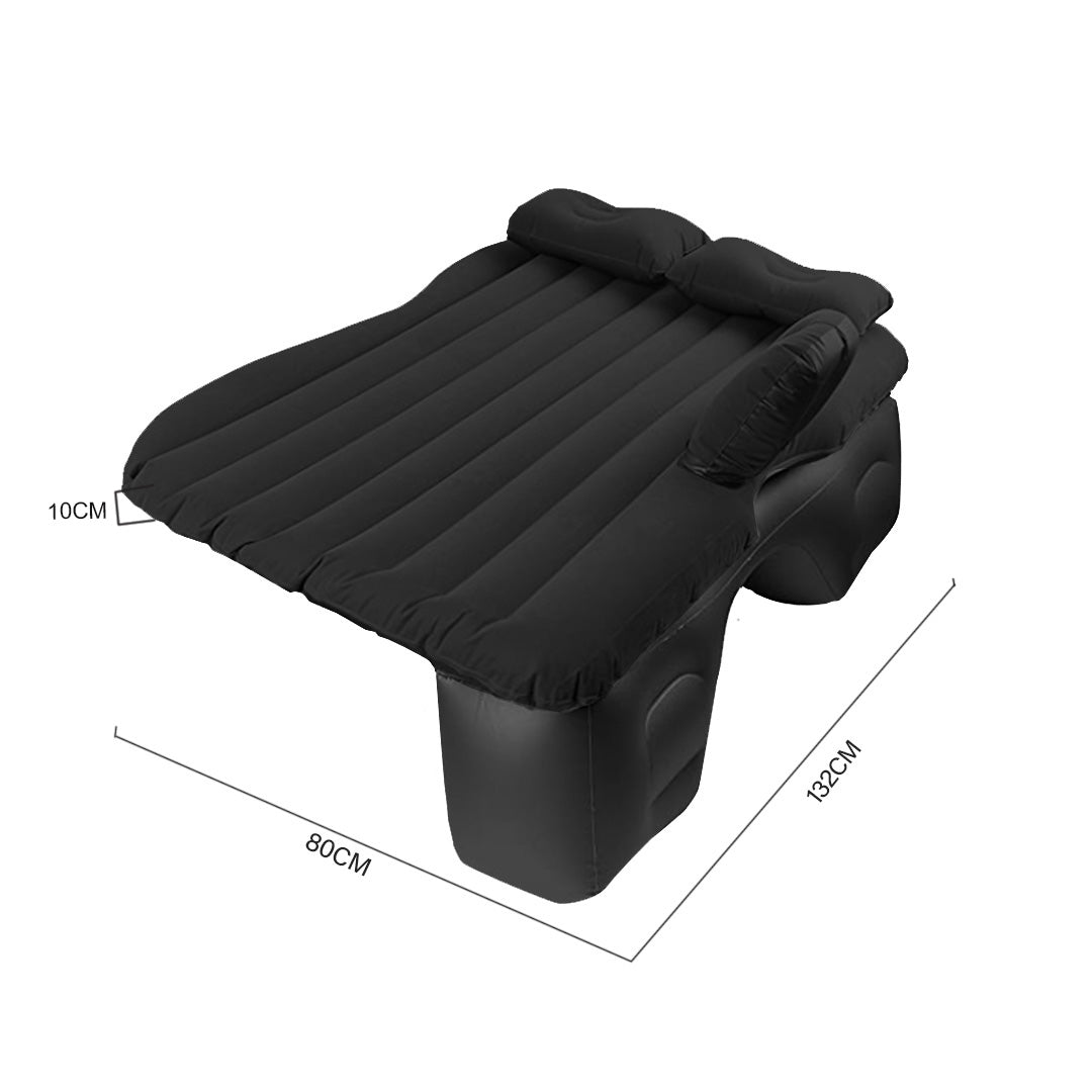 2X Black Stripe Inflatable Car Mattress Portable Camping Rest Air Bed Travel Compact Sleeping Kit Essentials